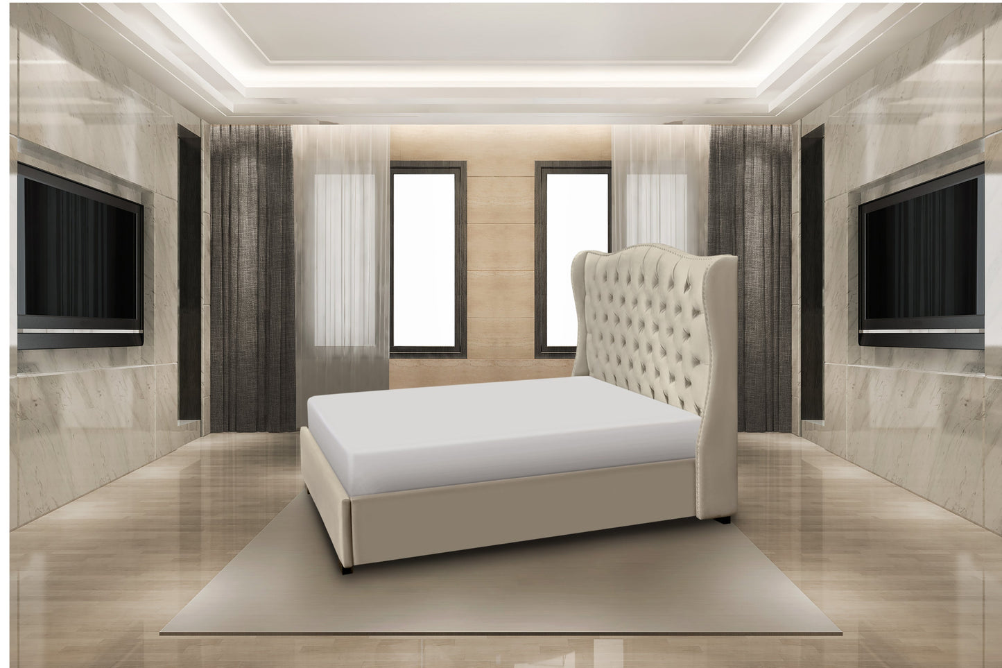 CATALANIA UPHOLSTERED BED - Seva Sleep