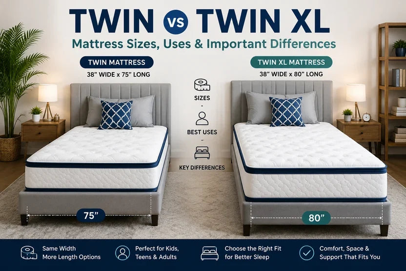Twin vs Twin XL Mattress: Sizes, Uses and Important Differences