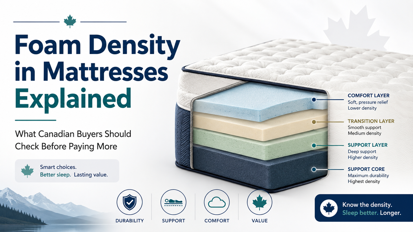 Foam Density in Mattresses Explained: What Canadian Buyers Should Check Before Paying More
