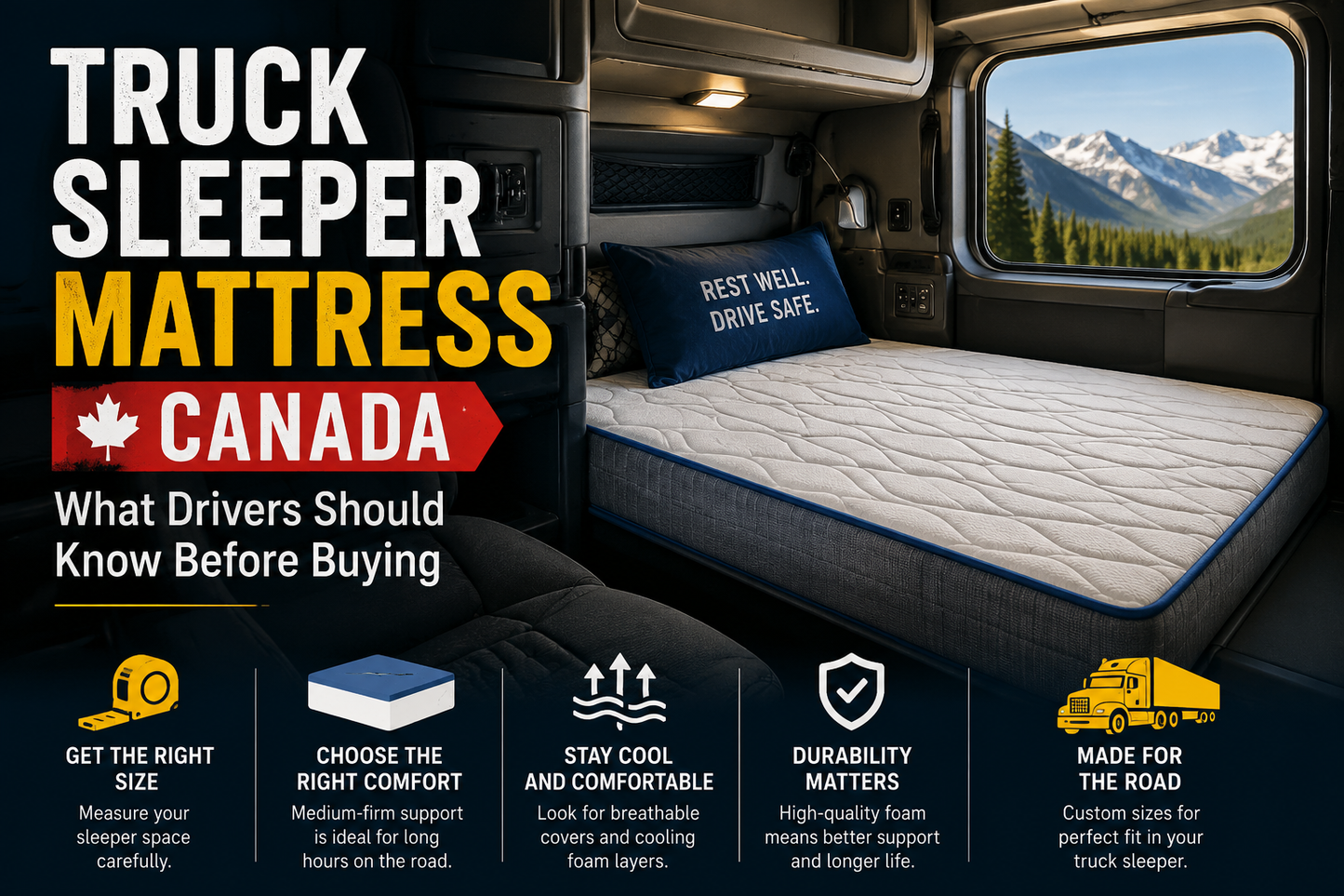 Truck Sleeper Mattress Canada: What Drivers Should Know Before Buying
