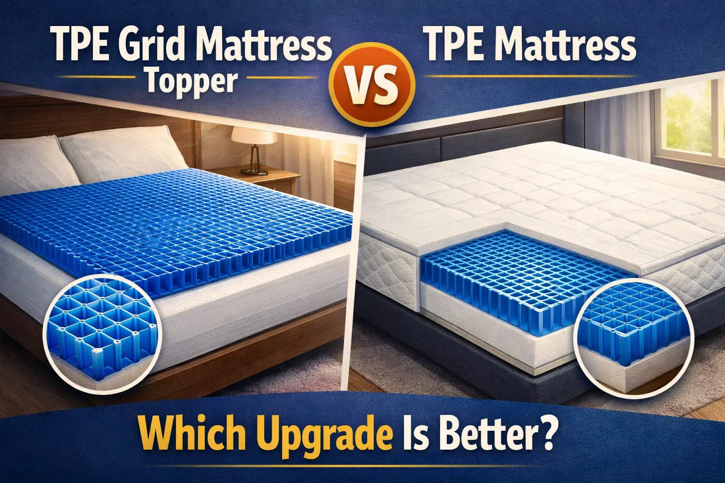 TPE Grid Mattress Topper vs TPE Mattress: Which Upgrade Is Better?