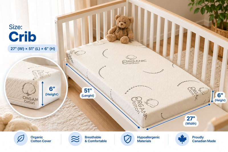 Premium Organic Cotton Crib Mattress